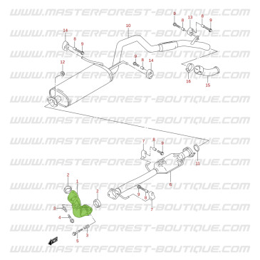 Tubo primario di scarico per Suzuki Santana Vitara 1.6 i 16S 3 porte