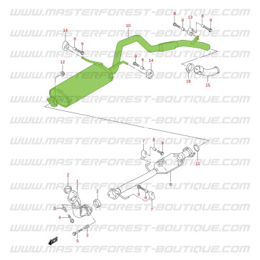 Silenziatore per Suzuki Santana Vitara 1.6 16S 3 porte