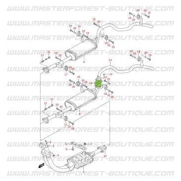 Exhaust gasket for Suzuki Santana Vitara