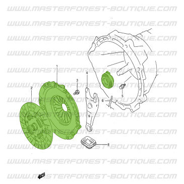 Clutch kit for Suzuki Santana Vitara 2.0 TDI 20 splines