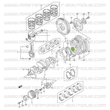 Pilot bearing for flywheel - Suzuki Santana Vitara 2.0 TDI