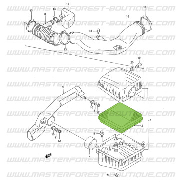 Filtre à air Suzuki Santana Vitara 2.0 V6