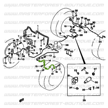 Flessibile di freno anteriore sinistro Suzuki Santana Vitara