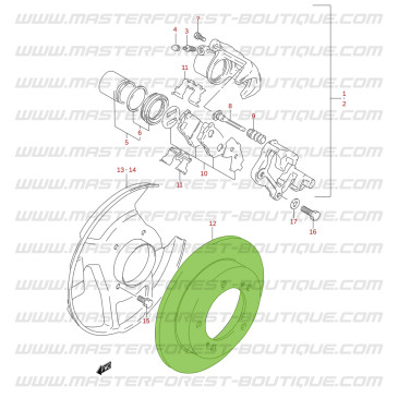2 dischi di freno anteriore non ventilati 107 mm Suzuki Santana Vitara