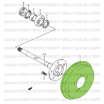 Rear brake drum for Suzuki Santana Vitara 254 mm