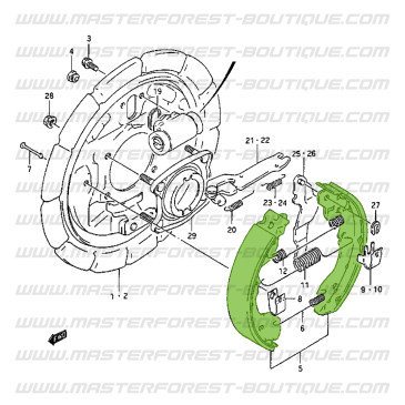 Hintere Bremsbacken für Suzuki Santana Vitara