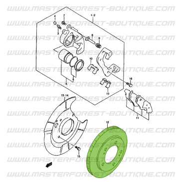 2 dischi di freno anteriore ventilati 107 mm Suzuki Santana Vitara