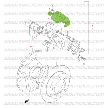 Vorderer linker Bremssattel für Suzuki Santana Vitara Ø48mm