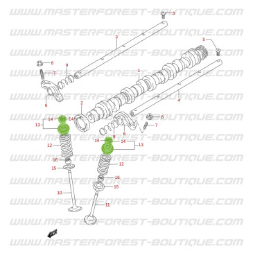 Valve spring retainer and cotter valve kit for Suzuki Santana Vitara 1.6 8 valves