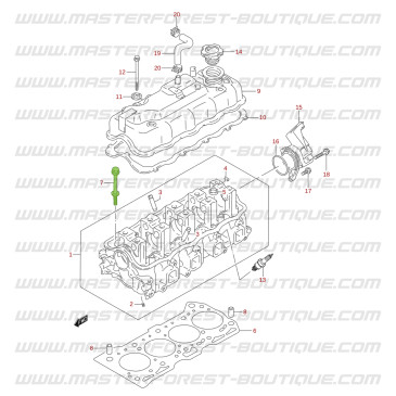 Kit 10 vis de culasse pour Suzuki Santana Vitara 1.6 8 soupapes