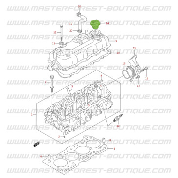 Tapón de llenado de aceite para enroscar Suzuki Santana Vitara 1.6