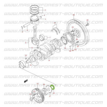 Joint de vilebrequin côté distribution Suzuki Santana Vitara 1.6L
