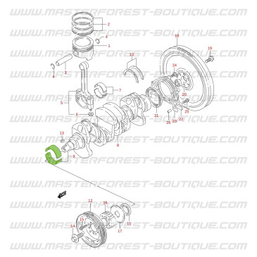 Standard crankshaft bearing shell set for Suzuki Santana Vitara 1.6