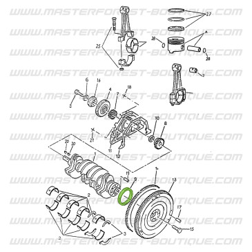 Suzuki Santana Vitara 1.9D guarnizione lato volano albero motore