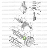Suzuki Santana Vitara 1.9D guarnizione lato volano albero motore