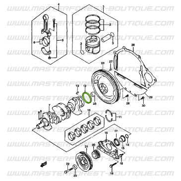Suzuki Santana Vitara 2.0 HDI flywheel-side crankshaft seal