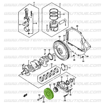 Polia do virabrequim Suzuki Santana Vitara 2.0 HDI