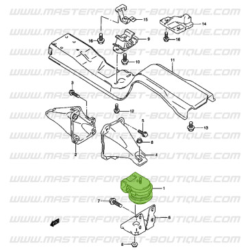 Silent bloc de support moteur Suzuki Santana Vitara