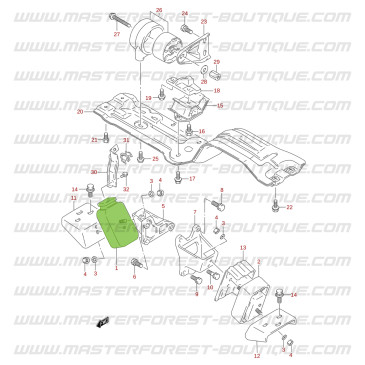 Motorlager Silentblock für Suzuki Santana Vitara