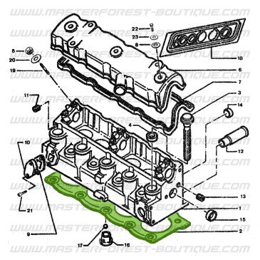 Junta de cabeçote com 3 entalhes para Suzuki Santana Vitara 1.9D