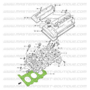 Guarnizione della testata Suzuki Santana Vitara 2.0L V6 lato sinistro