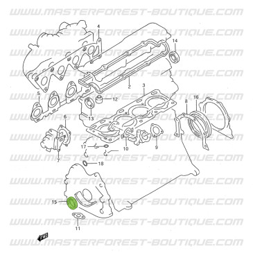 Paraolio albero motore lato distribuzione per Suzuki Santana Vitara 2.0 TDI