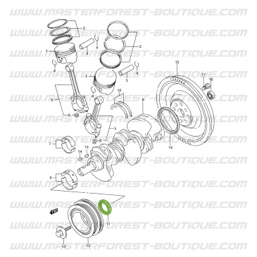 Paraolio albero motore lato distribuzione per Suzuki Santana Vitara 2.0 V6
