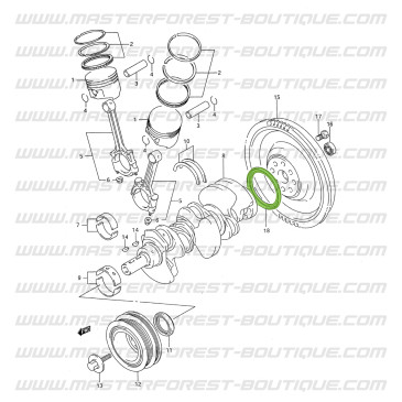 Paraolio albero motore – lato volano per Suzuki Santana Vitara 2.0 V6