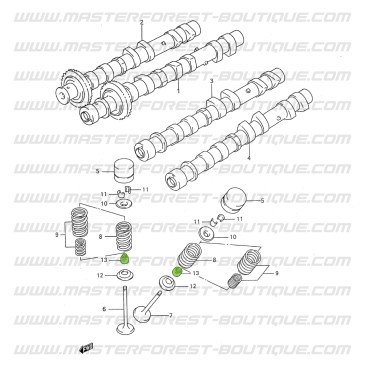 Guarnizioni della guida valvola per Suzuki Santana Vitara 2.0 V6