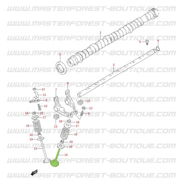 Exhaust valve for Suzuki Santana Vitara 1.6 16-valve