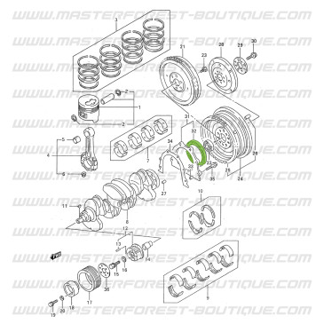Retentor do virabrequim – lado do volante para Suzuki Santana Vitara 2.0 TDI