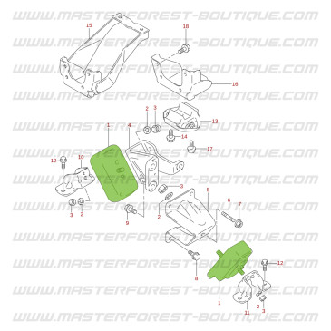 Motorhalterung für Suzuki Santana Jimny 1.3
