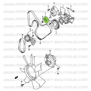 Zubehörriemenscheibe Ø85 mm – Suzuki Santana / Vitara 2.0i 16 Ventile