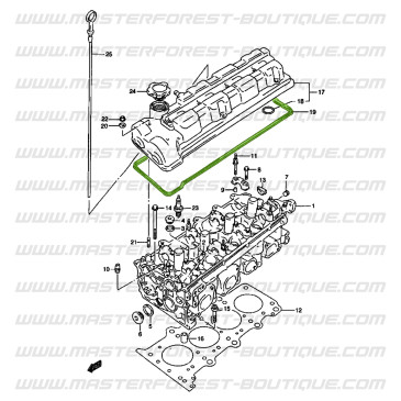 Ventildeckeldichtung Suzuki Santana Vitara 2.0i 16V.