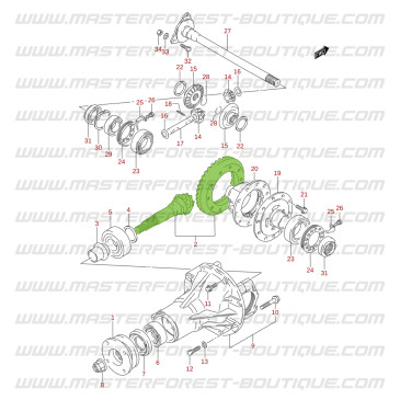 Front crown Ring and Pinion Gear, 5.13, Suzuki Santana Vitara