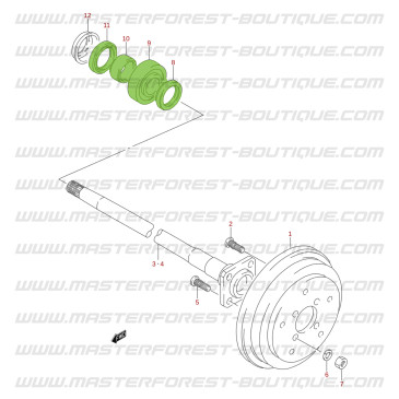 Rear wheel roller bearing kit, Suzuki Santana Vitara