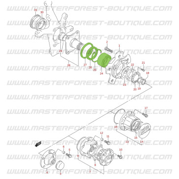 Kit di cuscinetto a rulli ruota anteriore Suzuki Santana Vitara