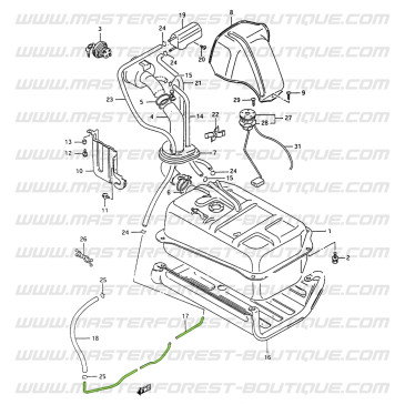 Tubo di evaporazione per Suzuki Samurai 413 a iniezione versione corta