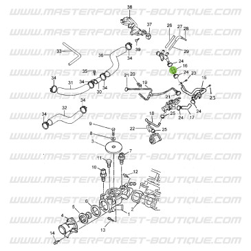 Manguera de calefacción entre el tubo de calefacción y el tubo de calefacción Suzuki Santana Vitara 1.9 TD