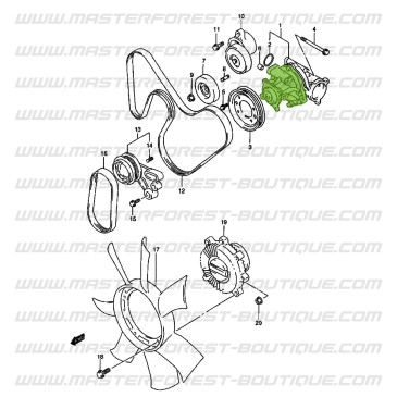 Wasserpumpe für Suzuki Santana Vitara 2.0 i 16 Ventile