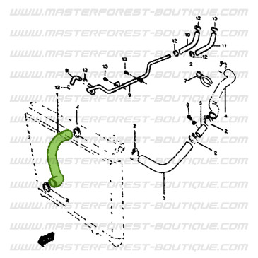 Lower hose for Suzuki Santana Vitara 1.9D