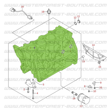 Bloc cylindres M13A Suzuki Santana Jimny