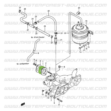 Carburetor spacer for Suzuki Santana Samurai 410