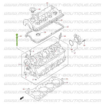Kit 10 vis de culasse pour Suzuki Santana Jimny 1.3 16 soupapes