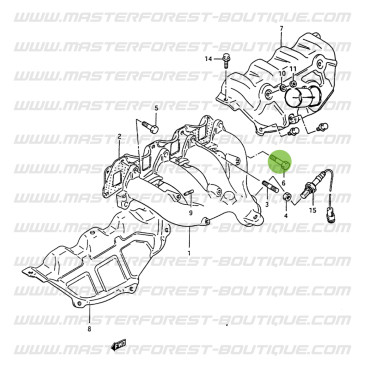Vite 3 di fissaggio della protezione termica superiore del collettore di scarico – Suzuki Santana Samurai 413, 8 valvole