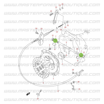 Bague guide de fourchette d'embrayage Suzuki Santana Vitara 1.6