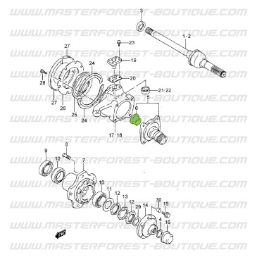 Innenlager der vorderen Radnabe für Suzuki Santana Samurai