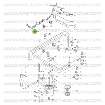 Support 3 Tuyaux pour Suzuki Santana Samurai 1.9D et TD