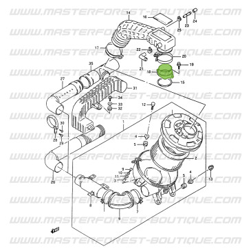 Brida de admisión de aire para Suzuki Santana Samurai 1.3 Inyección