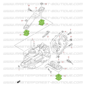 Silentblock de caja de transferencia Suzuki Santana Jimny